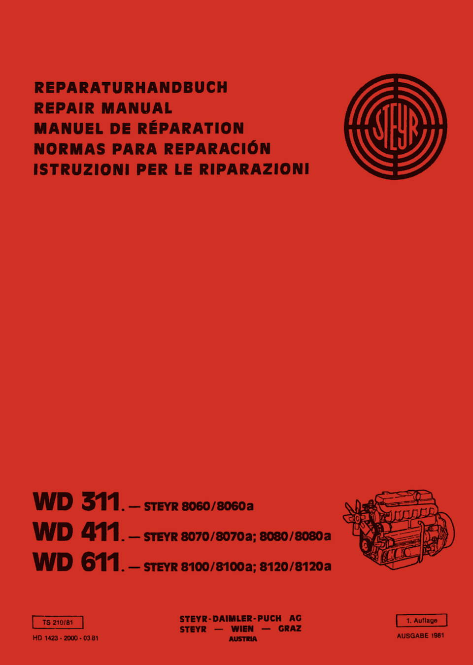 Reparaturhandbuch Steyr Motor WD im Oldtimer Traktor Ersatzteile Shop online kaufen