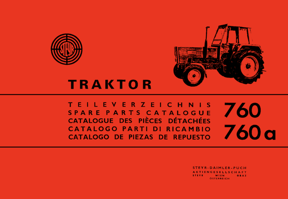 Ersatzteilbuch Steyr 760 und 760a im Oldtimer Traktor Ersatzteile Shop online kaufen