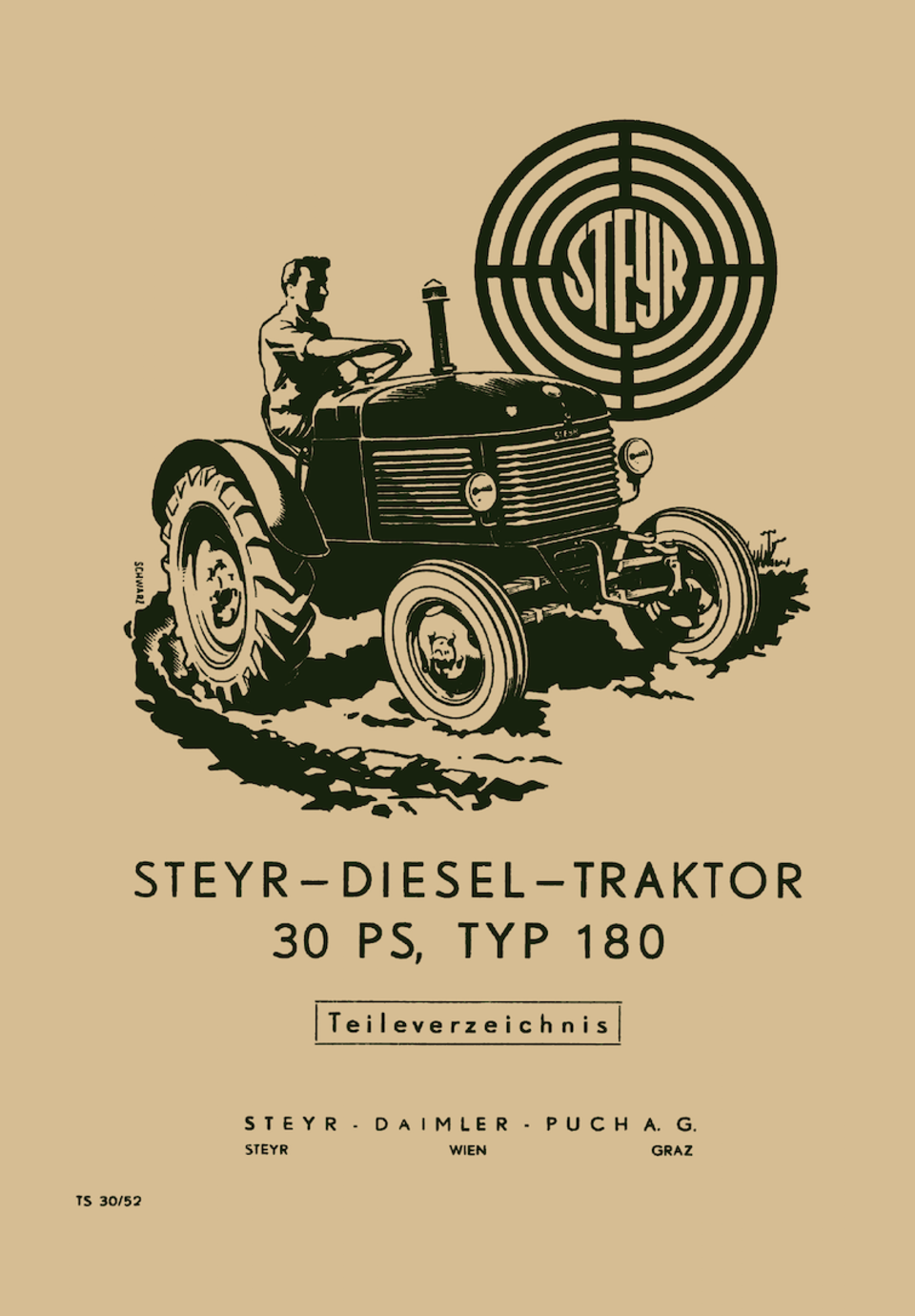 Ersatzteilbuch Steyr Typ 180 30PS kaufen Ersatzteilbuch Steyr Typ 180 30PS im Oldtimer Traktor Ersatzteile Shop online kaufen